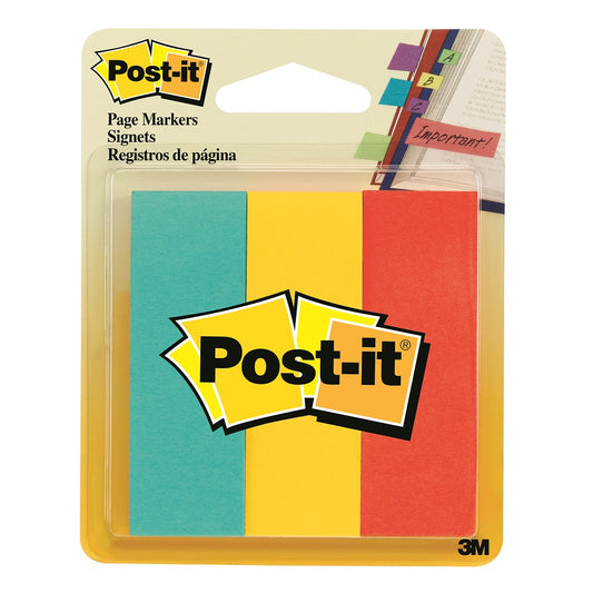 Post-it marcadores de pagina 2.3 cm x 7.2 cm 3 pads