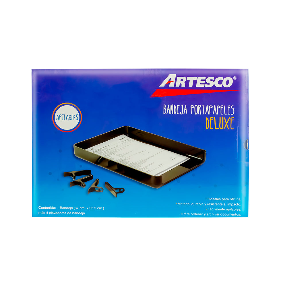 Bandeja 1 piso deluxe negro Artesco