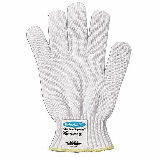 Guante tejido polar bear anticorte blanco ansell