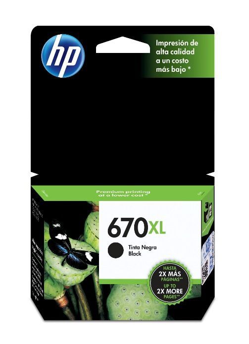 TINTA CZ117AL 670XL 3525/4615/4625/5525 NEGRO HP