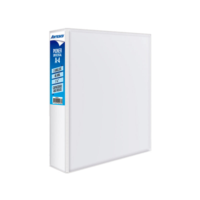 Pioner A4 universal 2 anillos 45mm blanco Artesco