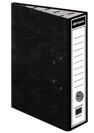 Archivador palanca cartón plastificado lomo angosto oficio Artesco