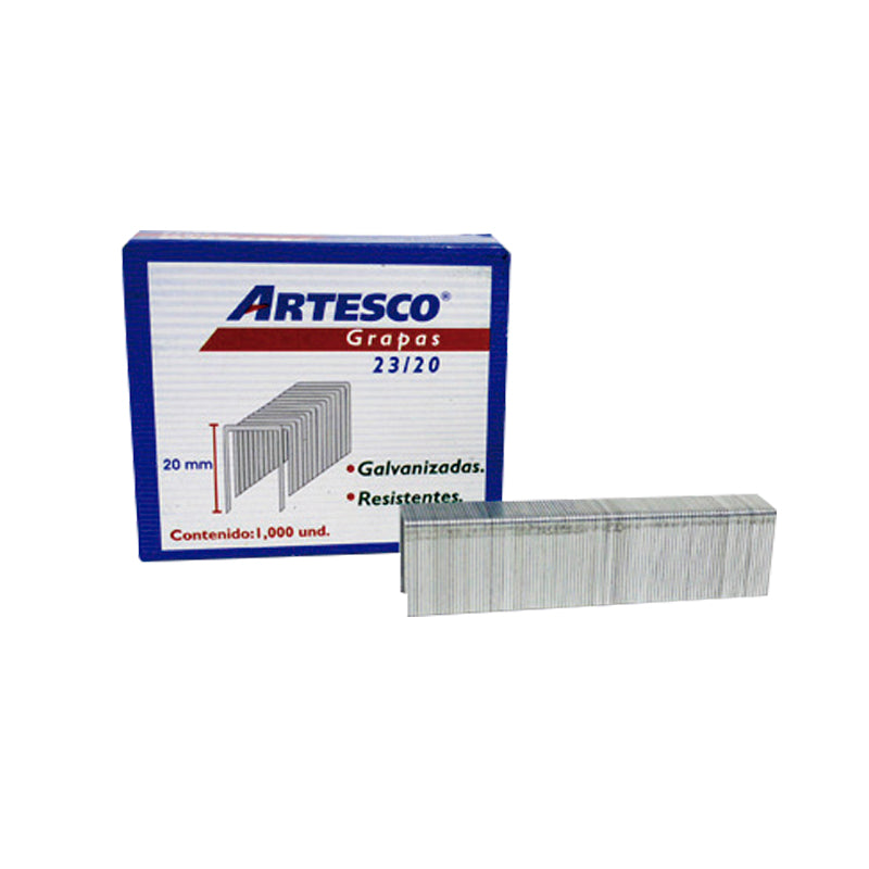 Grapas 23/20 caja x 1000 unidades Artesco