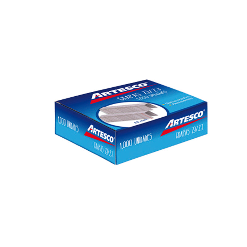 Grapas 23/23 caja x 1000 unidades Artesco