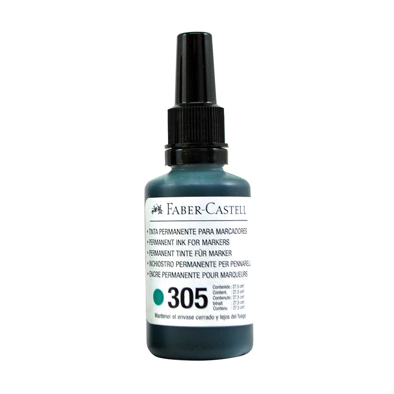 Tinta recarga para plumón permanente verde 305 27.5ml Faber Castell