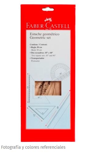 Estuche geométrico x 30 cm Faber Castell