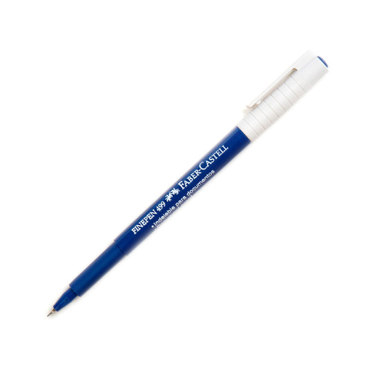 Rotulador punta fina 0.4 azul 499 finepen faber castell