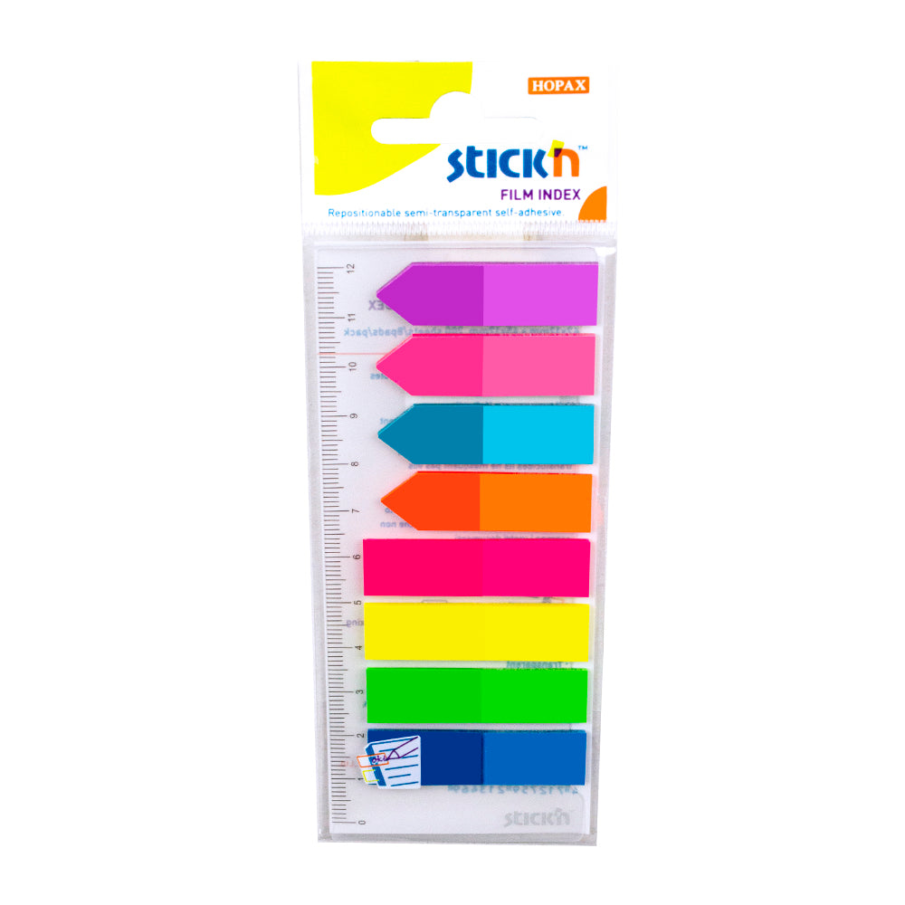 Banderitas adhesivo flecha 0.5 x 8 color neón Stick In