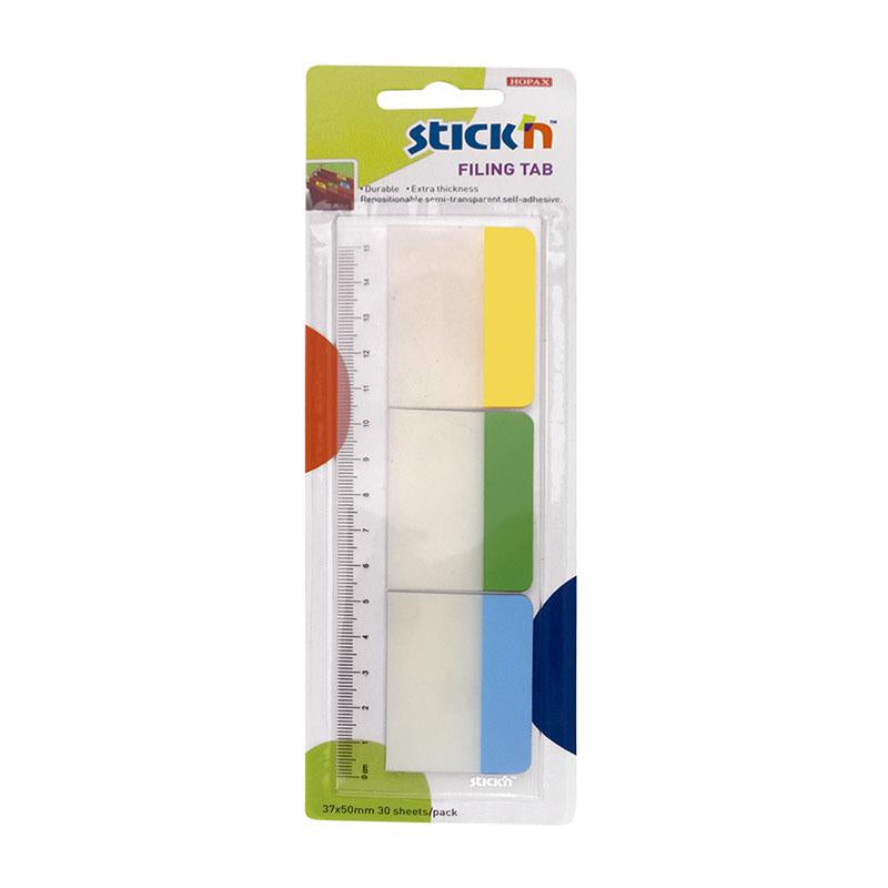 Banderitas adhesivas duras 2x1.5 pulgadas 3 colores 21359 30 und Stick In