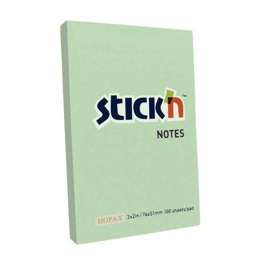 Notas adhesiva 3x2 100 hojas verde stick in
