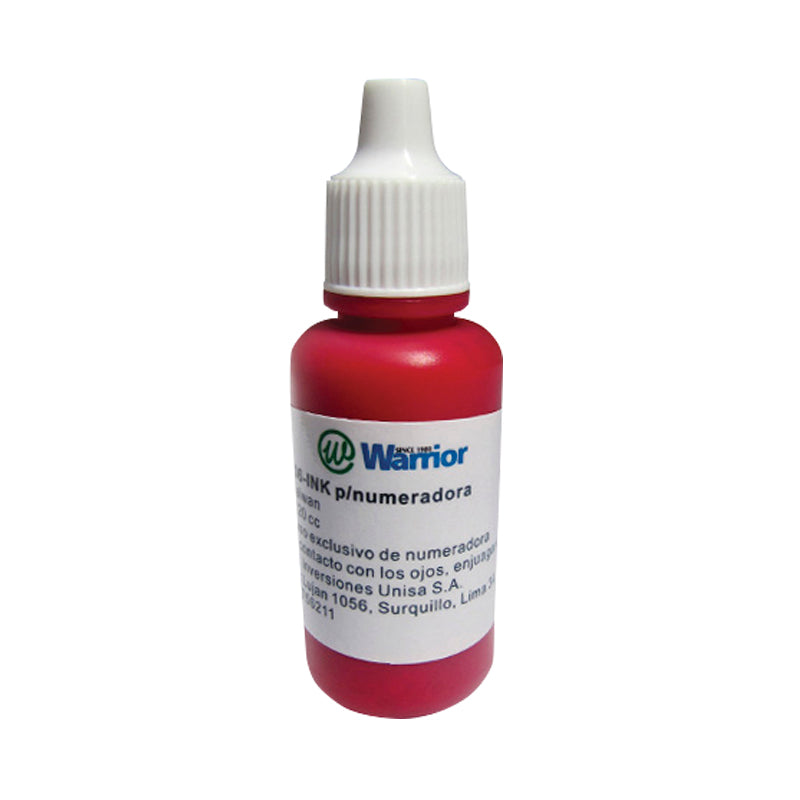 TINTA PARA NUMERADORA 81206 20CC ROJO WARRIOR