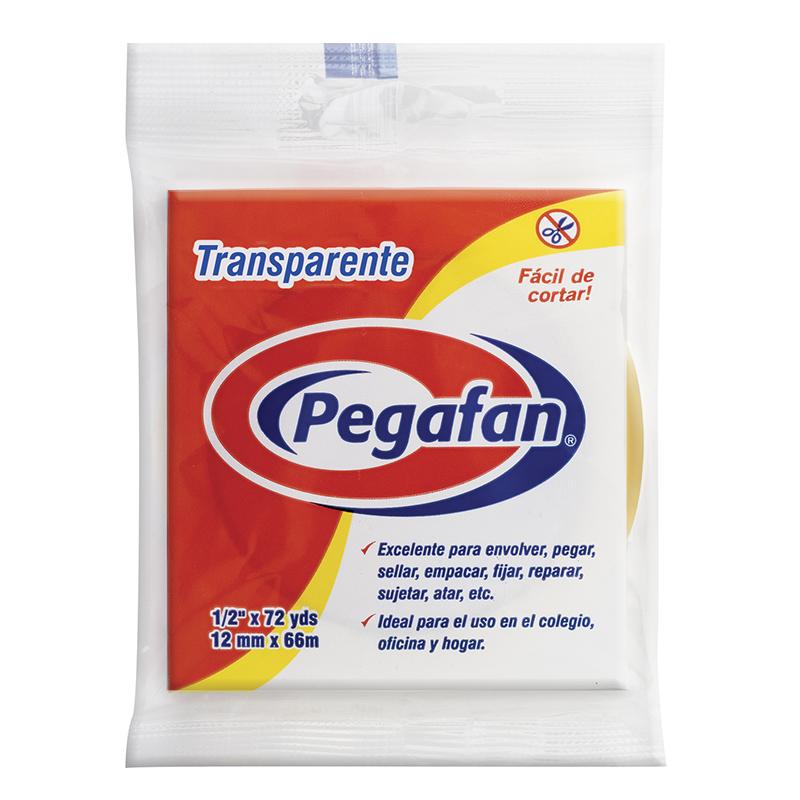 Cinta adhesiva transparente 1/2 x 72 yardas Pegafan