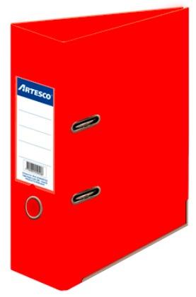 Archivador palanca plástico lomo ancho oficio rojo Artesco