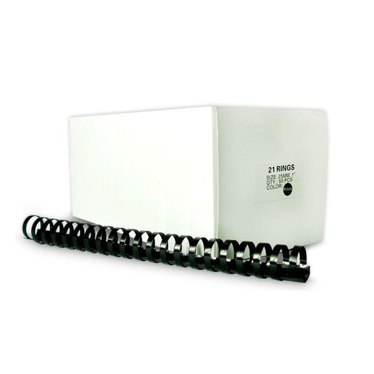 Anillos plásticos redondo negro 1 200 hojas x 50 unidades