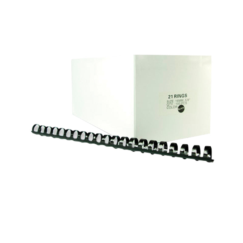 Anillos plásticos redondo negro 5/8 120 hojas x 100 unidades