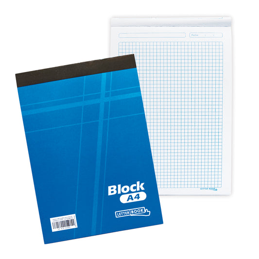 Block cuadriculado A4 x 50 hojas Letter Book