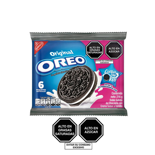 Galleta Oreo original 36 gr pack x 6 un Nabisco