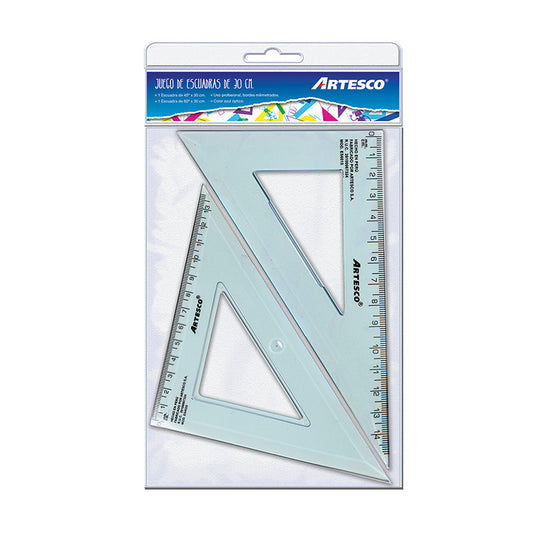 Juego de escuadras 45 60x30 cm
