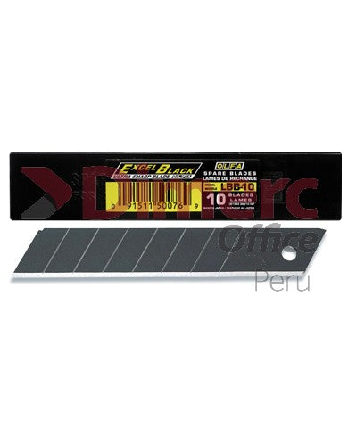 Repuesto cuchilla negra 18mm LBB-10 x10 unidades Olfa