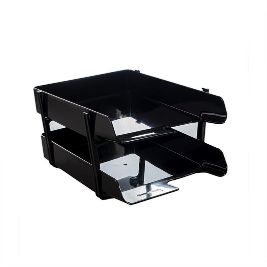 Bandeja 2 pisos plástico negro Dimerc