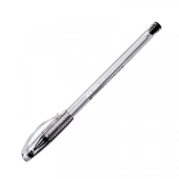 Lapicero tinta semi gel negro ice 061 0.7mm Faber Castell