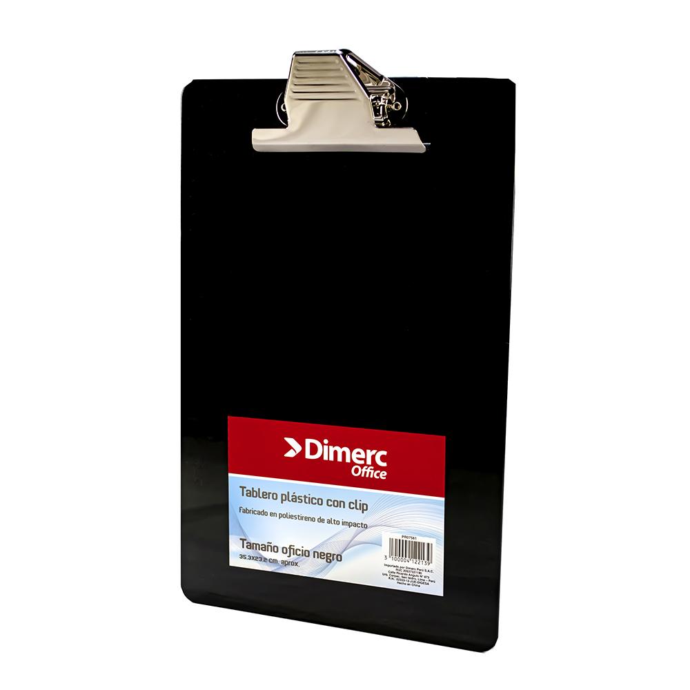 Tablero plástico oficio negro dimerc