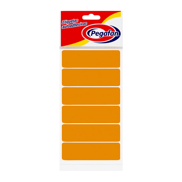 Etiqueta 3 x 1 (76mm x 24mm) naranja 100 unidades Pegafan