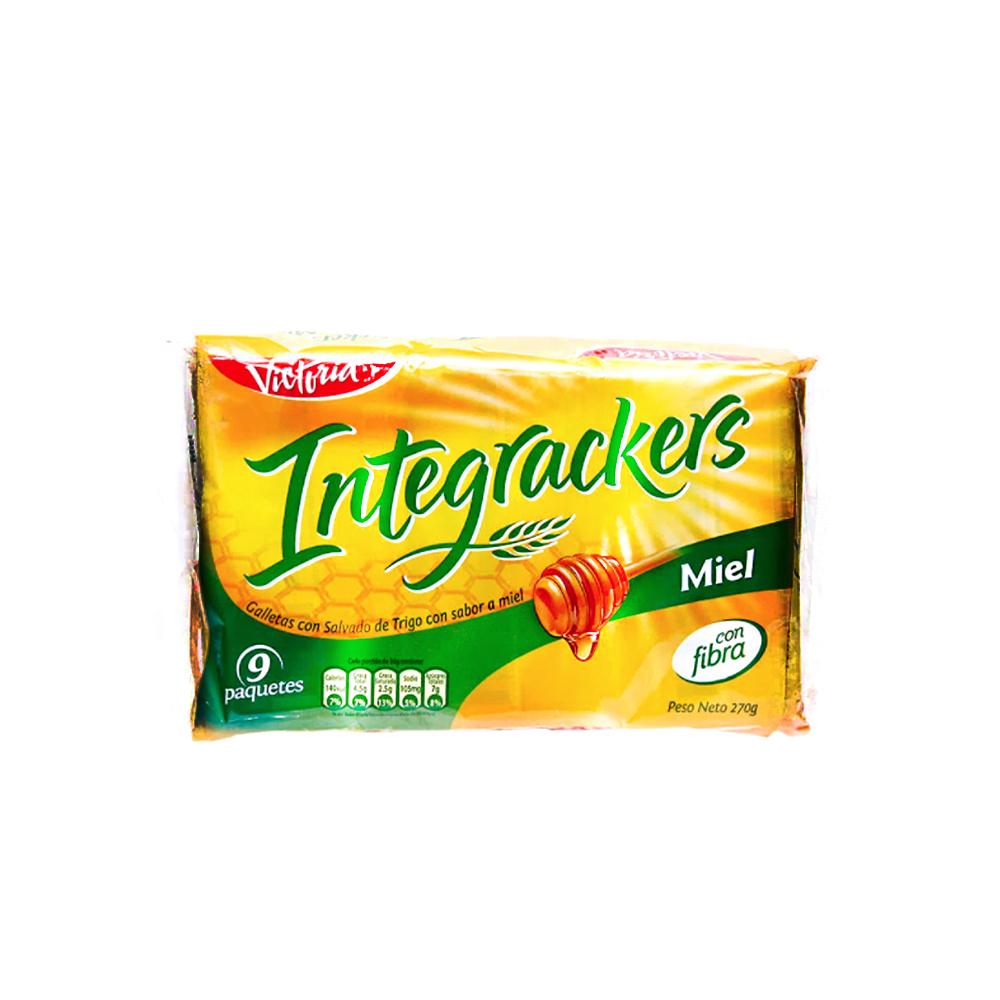 Galleta Integrakers con miel y fibra 30gr x9 Victoria