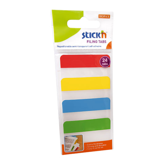 Banderitas adhesivas duras 2 x 1.5 4 colores (24unidades) Stick In