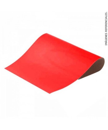 Cartulina plastificada rojo 50cm x 65cm x 10 unidades