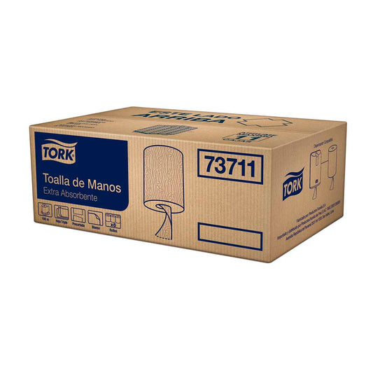 Papel toalla blanco precortado triple hoja blanco 100 mt x 6 rollos Familia