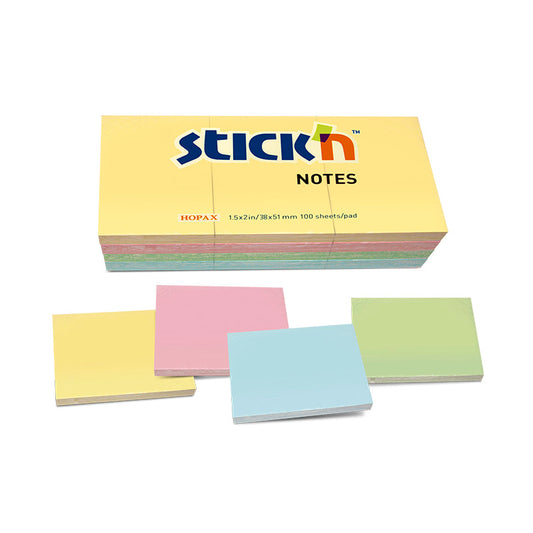 Notas adhesiva 1.5x2 1200 hojas 4 colores pastel stick in