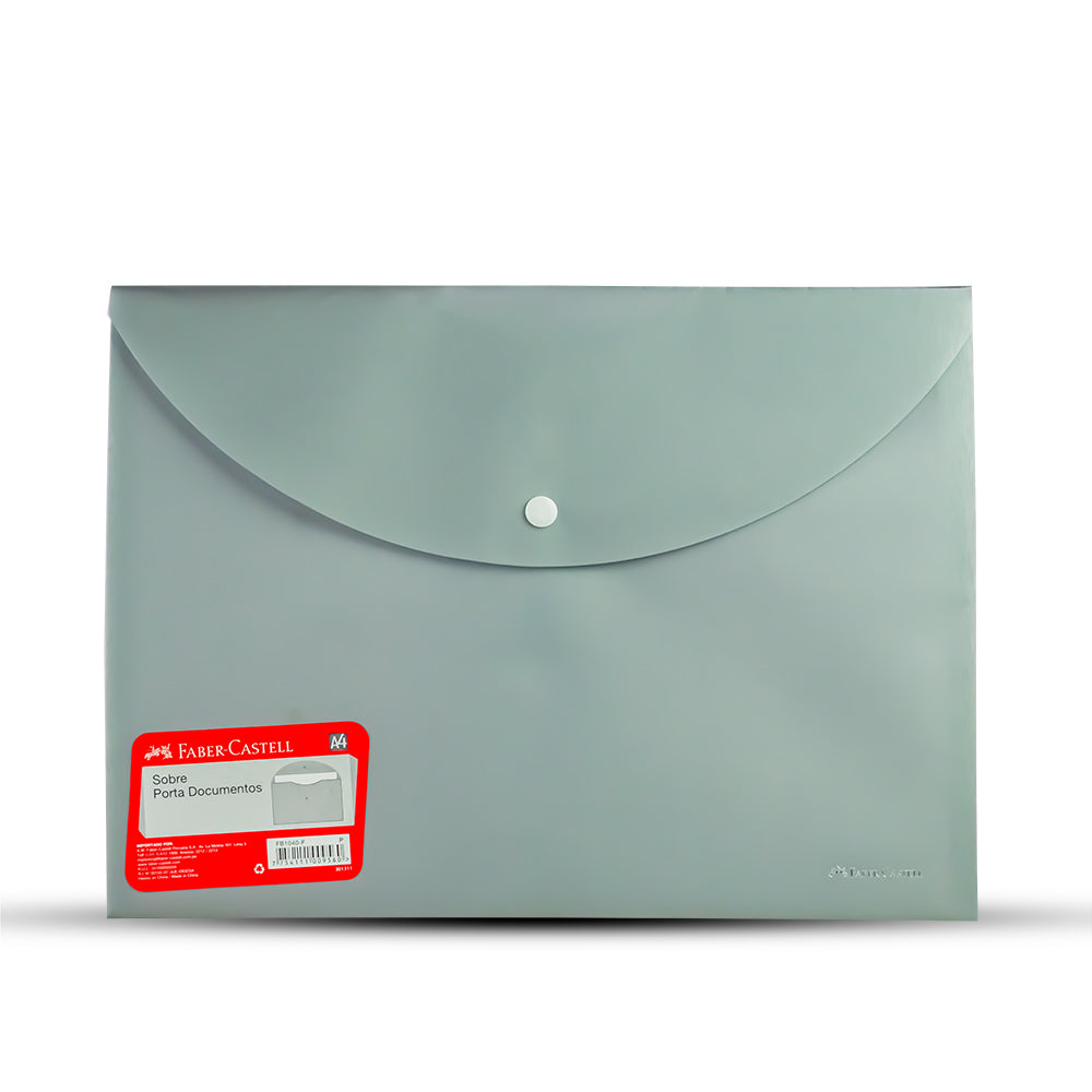 Sobre con broche A4 plateado faber castell
