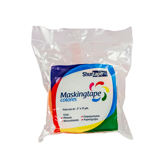 Cinta masking tape naranja 2" x 15 yd Shurtape