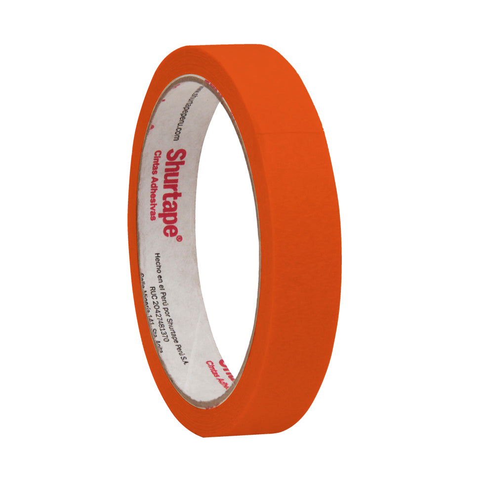 Cinta masking tape naranja neón 3/4 x 15 yd Shurtape
