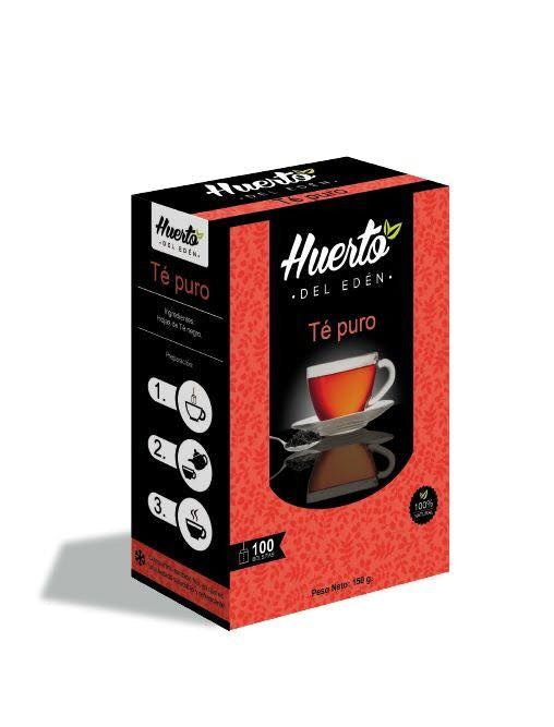 Té puro caja x 100 und huerto del eden