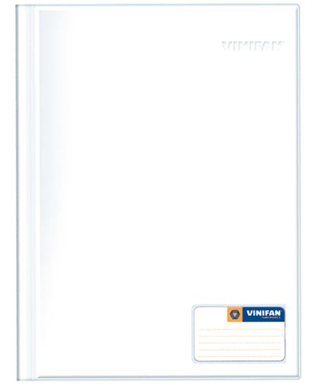 Folder doble tapa A4 con gusano color blanco Vinifan