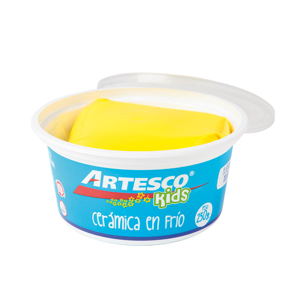 Cerámica en frío 250 gr amarillo Artesco
