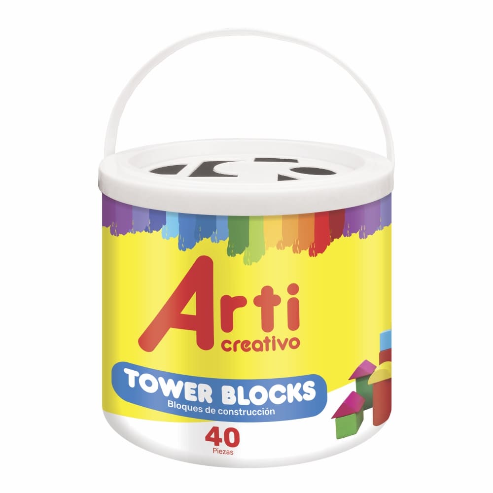 Juego educativo madera construcción Tower Block x 40 piezas Arti Creativo
