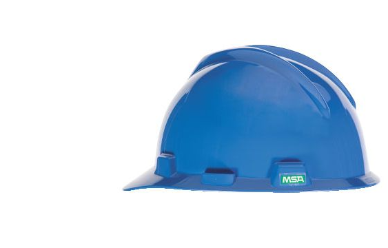 Casco V-Gard jockey c/slot one touch azul MSA