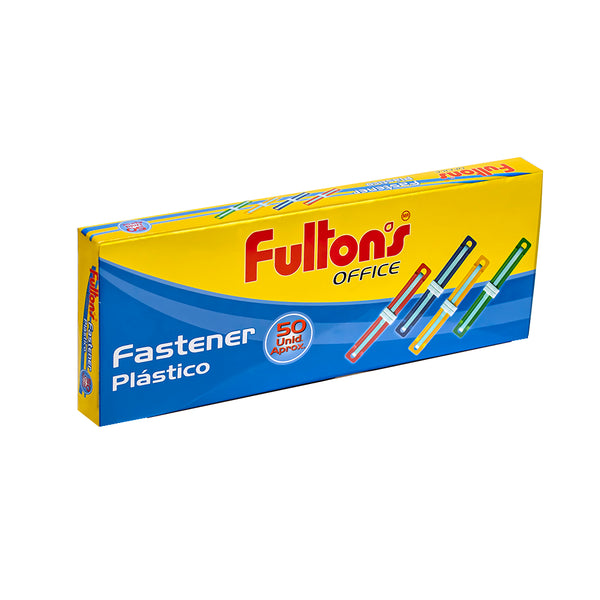 Fastener plástico colores caja x 50 unidades Fultons