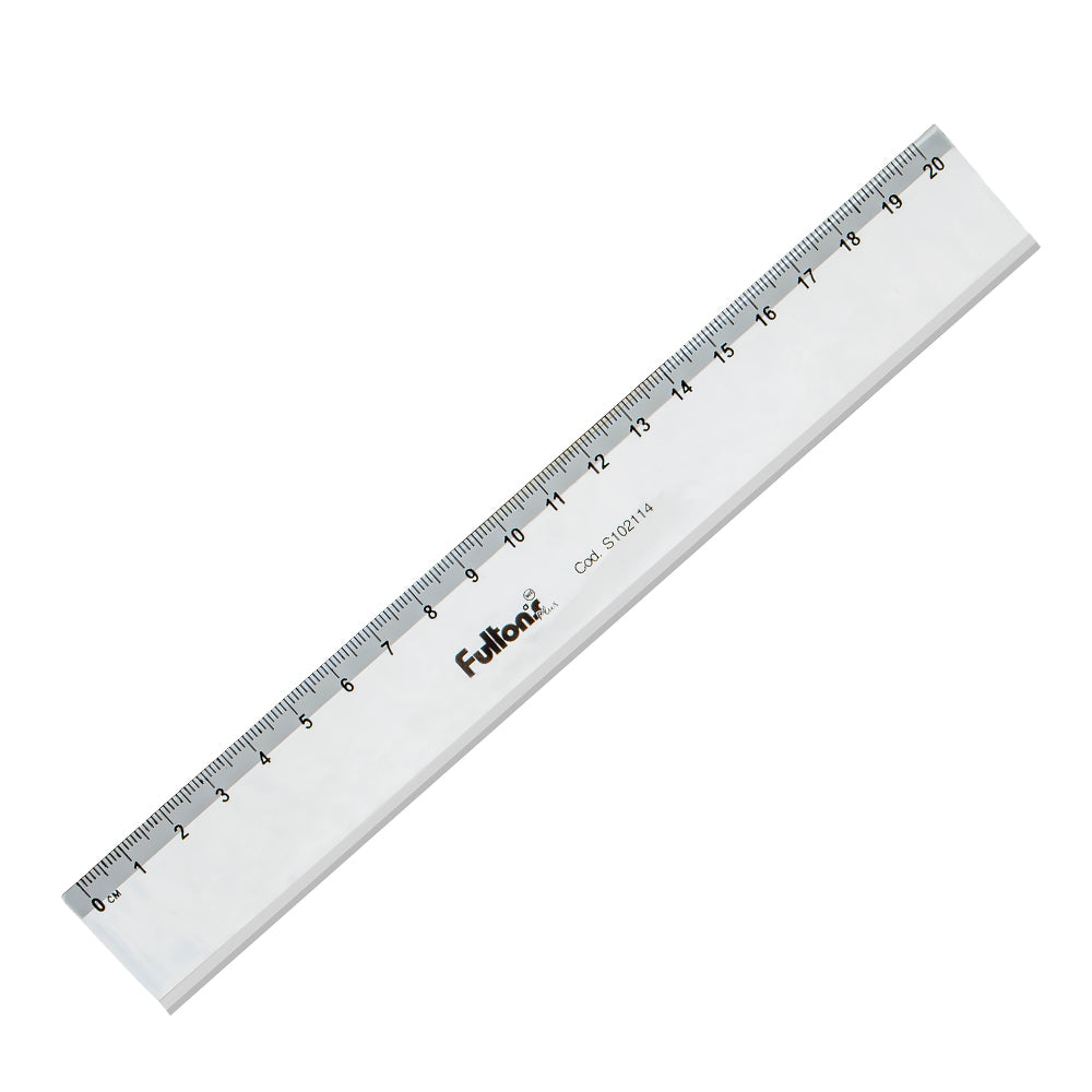 Regla acrílica  transparente  x 20 cm Fultons