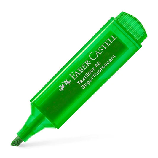 Resaltador verde textliner superfluor faber castell