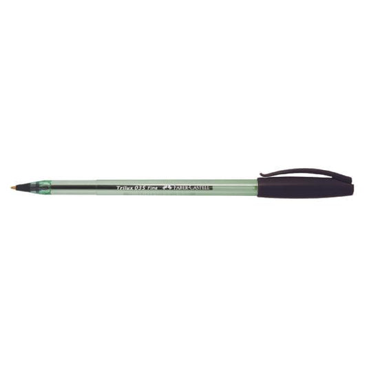 Lapicero negro 035-F 0.8 mm trilux faber castell