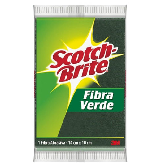 Esponja fibra verde x 3 unidades x caja Scotch-Brite