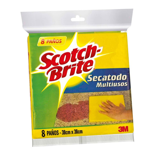 Paño secatodo x 8 unidades Scotch-Brite