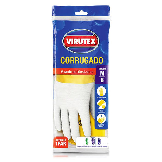 Guante corrugado talla m #8 Virutex