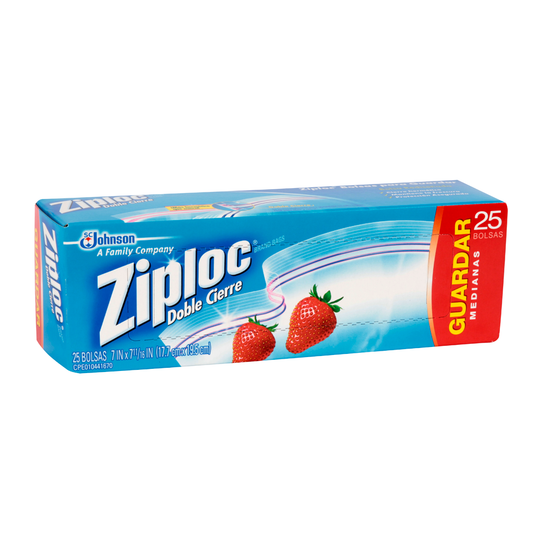 Bolsas guardar mediana 17.7 x 19.5cm x 25 und Ziplocon