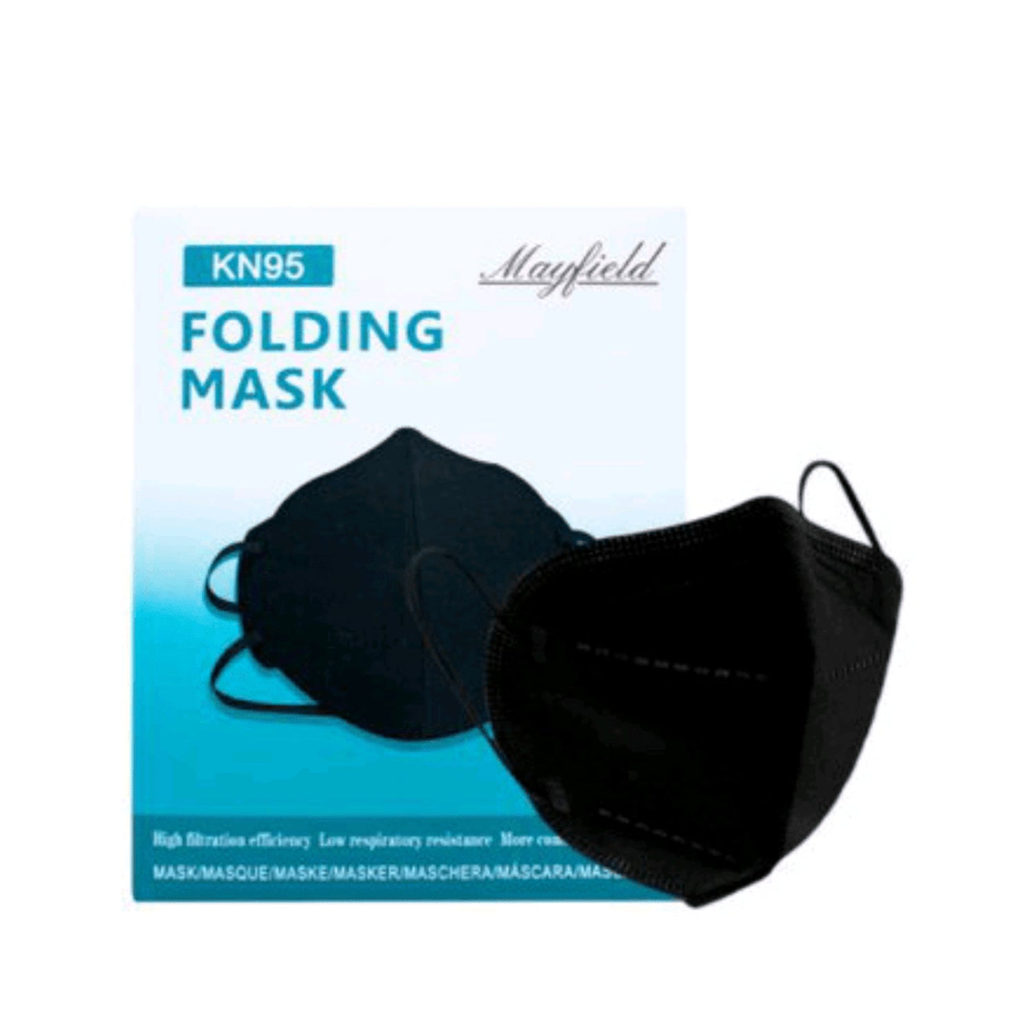 Mascarilla kn95 color negro mayfield