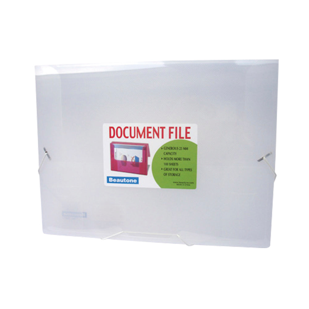 Portafolio plástico con liga A4